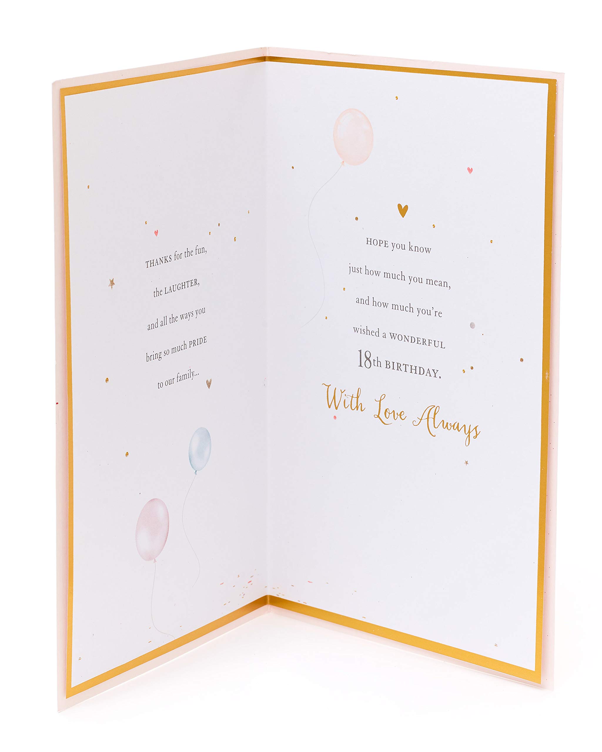 UK Greetings 18th Birthday Card for Daughter - Beautiful Birthday Greeting Card for Her - Perfect for Milestone Celebrations & Special Moments