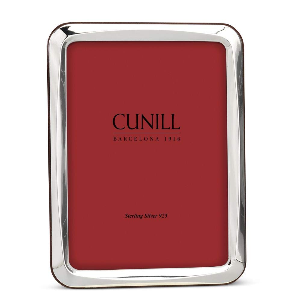 Elegant Cunill Nova Sterling Silver 4x6 Engravable Picture Frame - Perfect for Wedding, Anniversary & Family Photo Displays