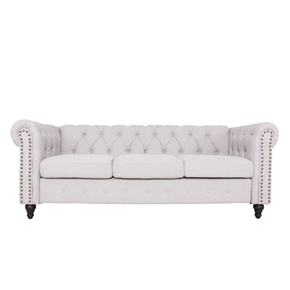 Premium 2-Piece Microfiber Sofa Set in Light Gray - Soft & Durable Living Room Furniture for Small Spaces | Perfect for Apartments, Condos & Cozy Homes