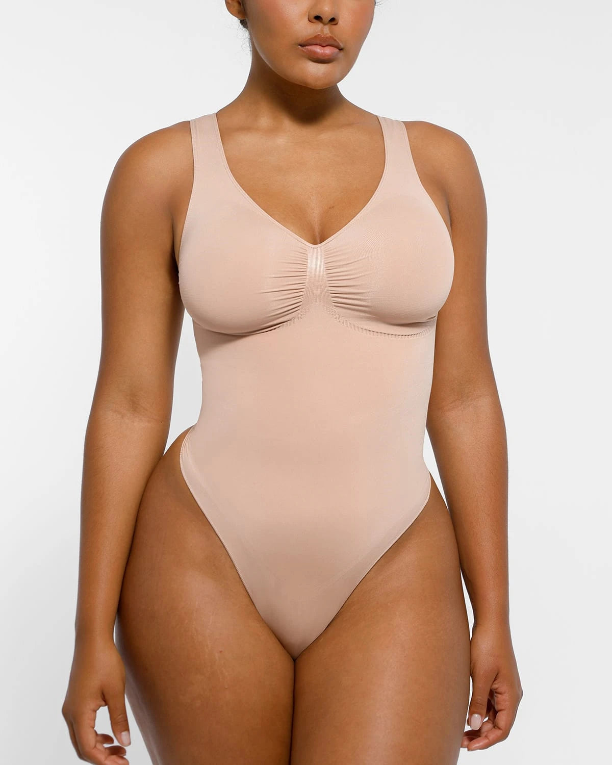 Sexy 2.0 V Neck Thong Bodysuit for Women - Stretchy Lingerie Bodysuit with Snap Closure - Perfect for Date Night, Boudoir Photography & Loungewear