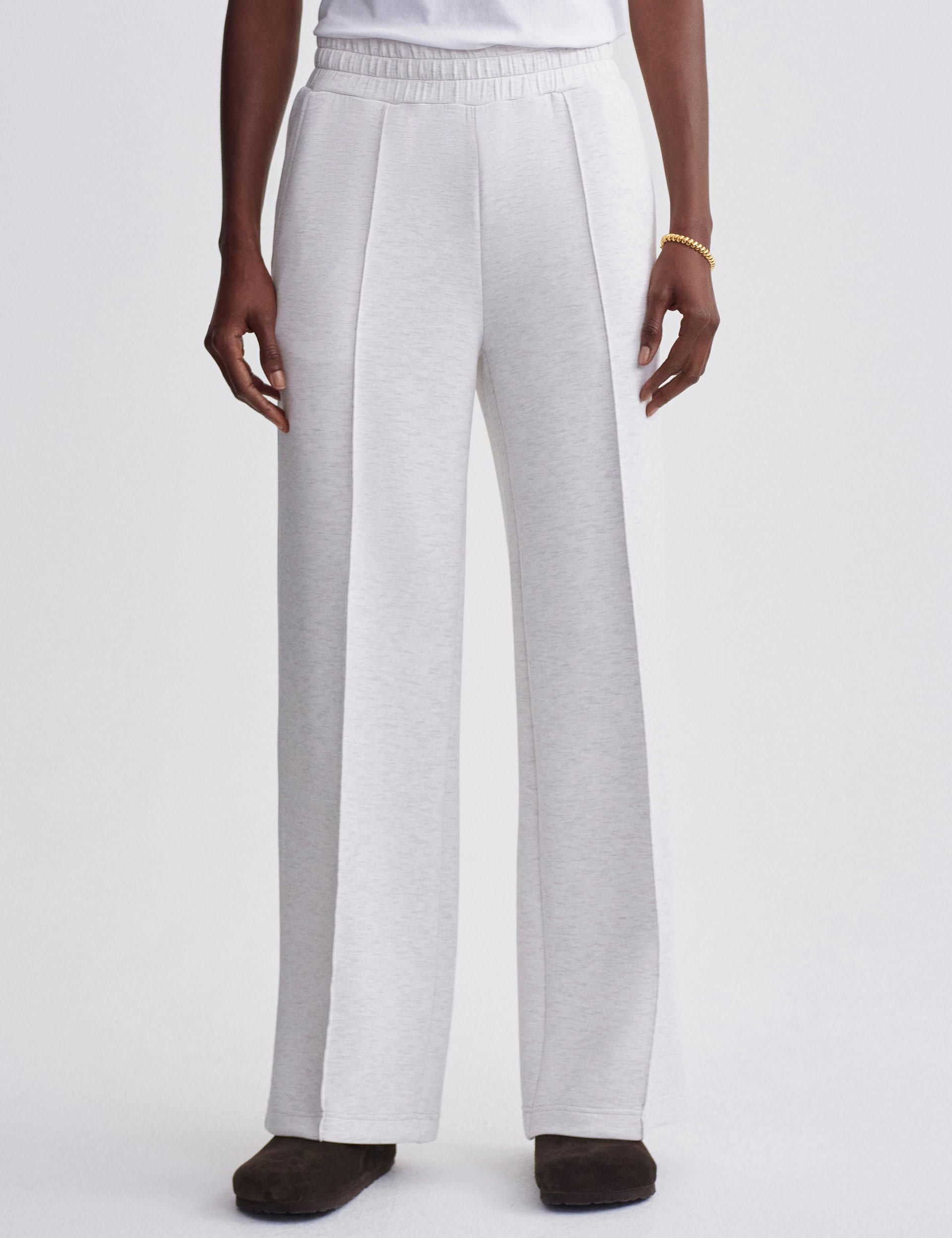 Stylish Wide Leg Pants Size 30 in Elegant Ivory Marl - Perfect for Office Wear & Casual Outfits