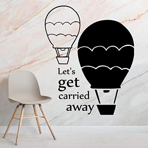 Hot Air Balloon Quote Wall Sticker - Inspirational Vinyl Decal for Kids Room, Nursery, Bedroom & Home Decor (10x8 inch) - Perfect for Girls, Boys, Kindergarten & Playroom Wall Art