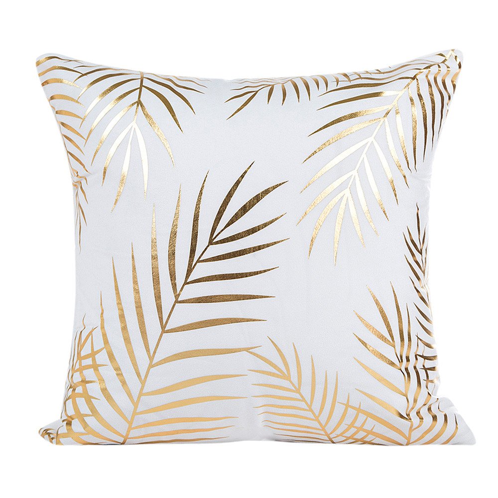 Arystk Gold Foil Printed Pillow Cover - Luxury Sofa Cushion Case & Decorative Throw for Living Room, Bedroom, Home Decor - Perfect for Accent Pillows, Weddings, and Gift Giving