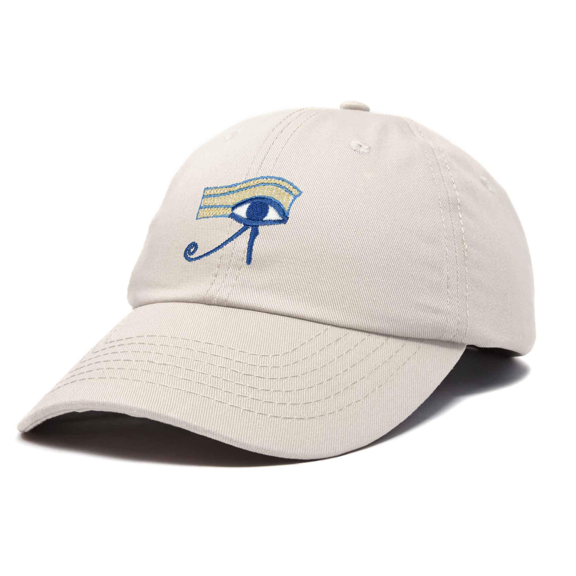 DALIX Embroidered Eye of Horus Baseball Cap for Women - Stylish Egyptian Mythology Hat for Fashion & Sun Protection - Perfect for Casual Outfits, Beach Days & Festival Wear