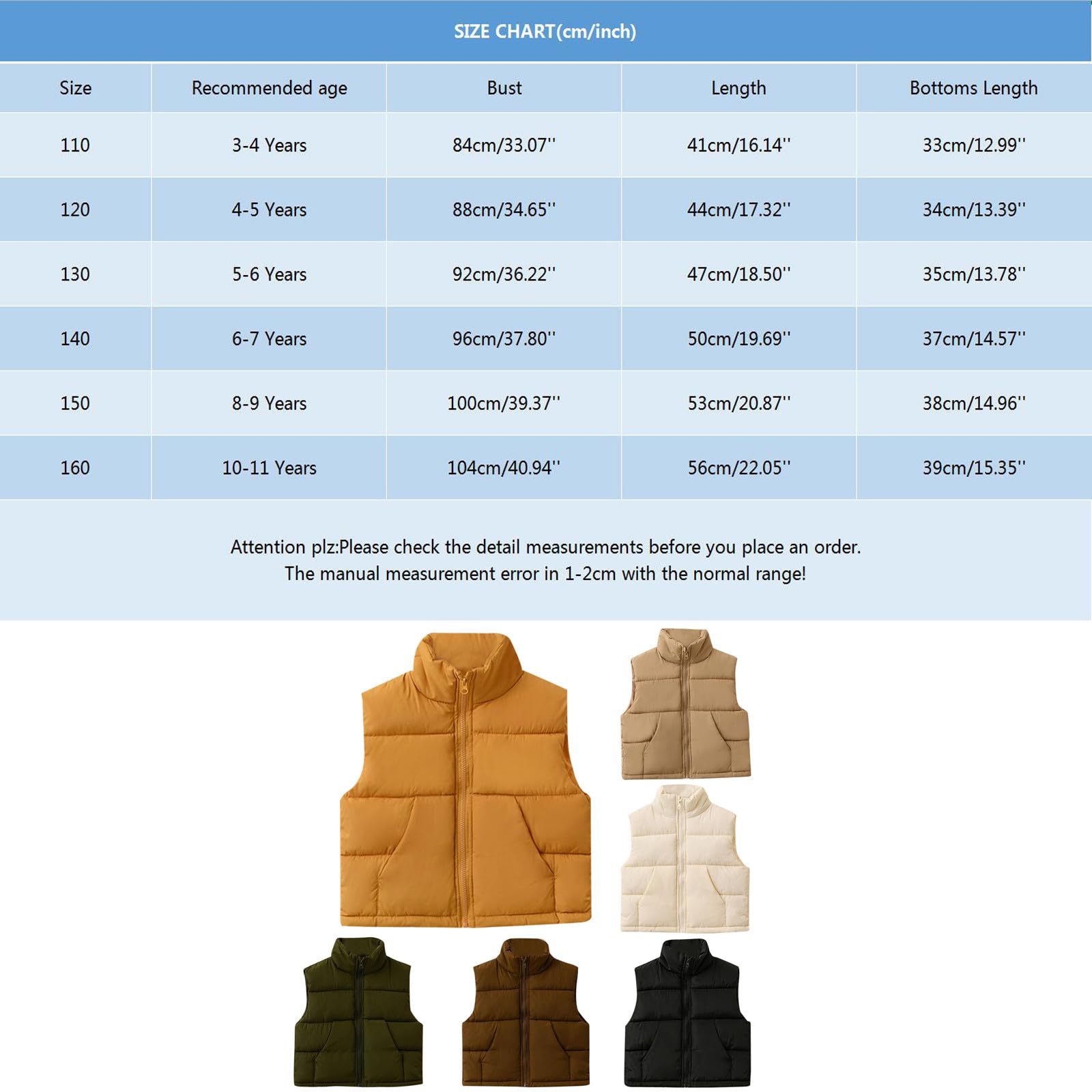 Baby Girls & Boys Winter Puffer Vest - Lightweight High Neck Sleeveless Jacket with Button Closure, Warm Unisex Waistcoat for Cold Weather | Perfect for Outdoor Play & Winter Layering