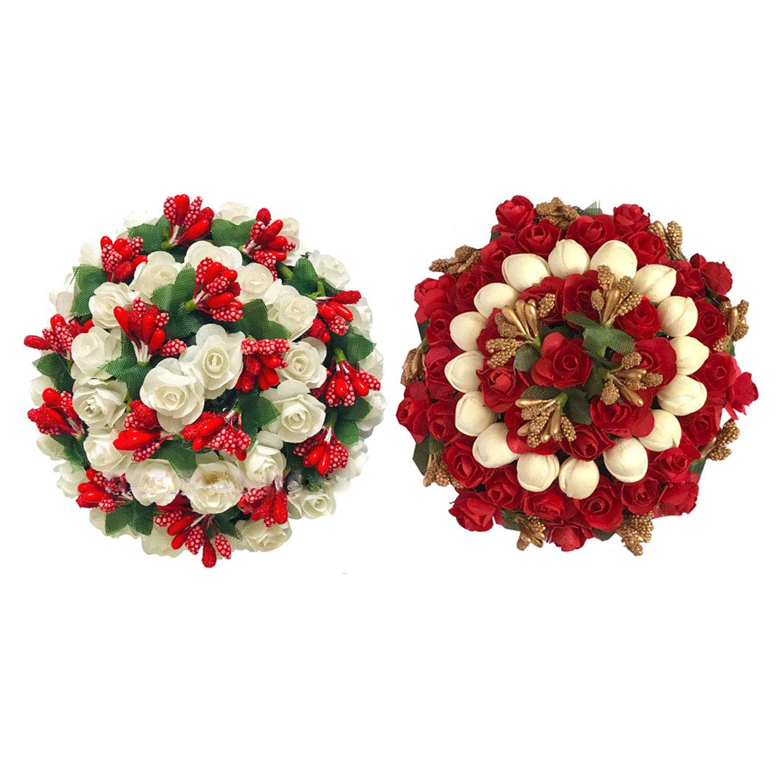 Maahal Paper Flower Hair Clip & Bun Holder for Women & Girls – 2 Pack | Boho Wedding, Party & Festival Hair Accessories