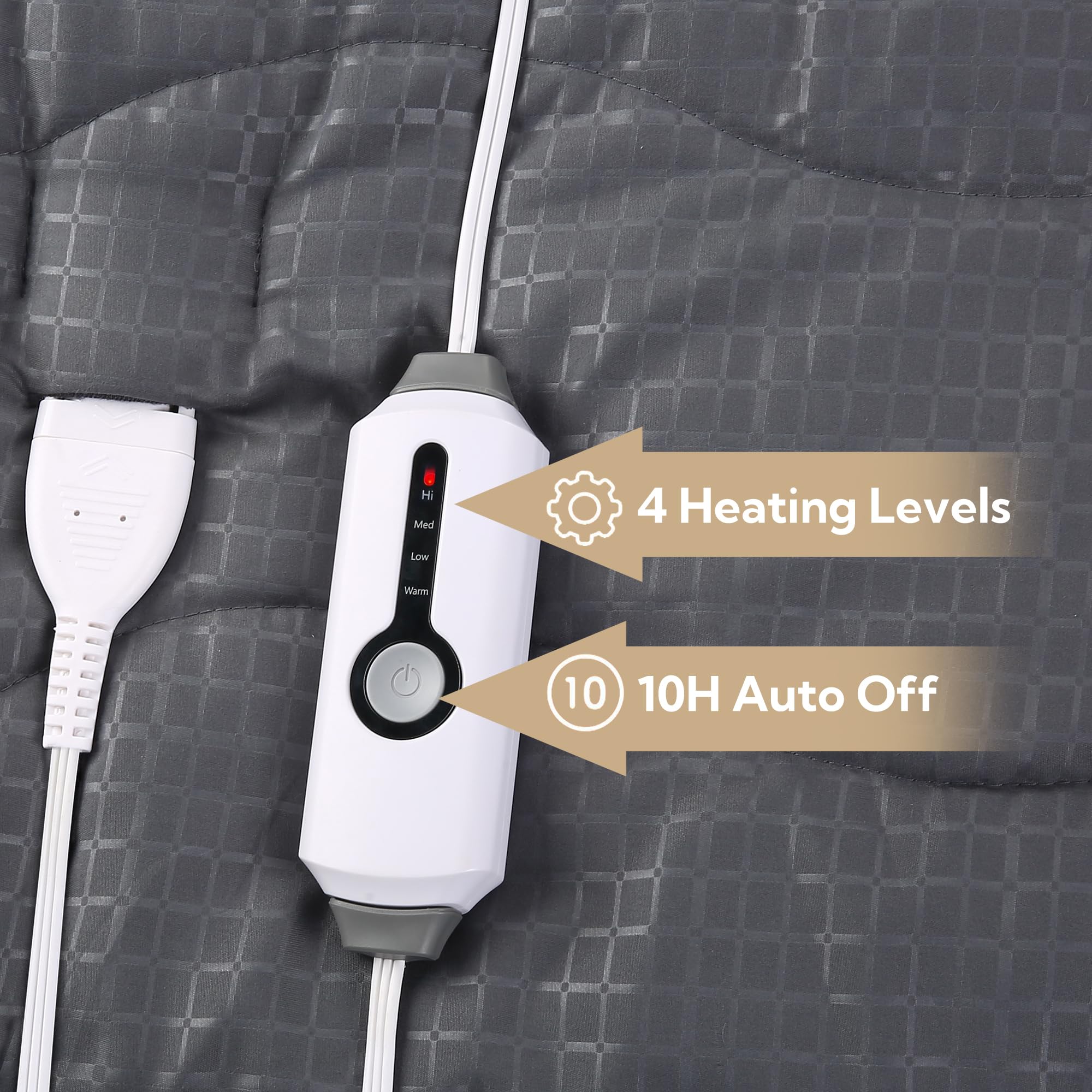 Electric Mattress Pad Full Size 54x75 - 4 Heat Levels, Fast Heating for Bed Warmth