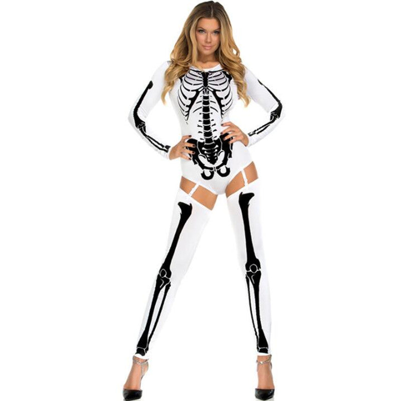Halloween Cosplay Costume - Skull Zombie Uniform for Adults | Scary Horror Party Outfit for Halloween Night & Cosplay Events