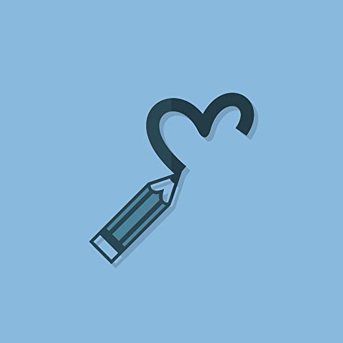 Romantic Valentine's Day Cartoon Stickers - Blue Heart Vinyl Decals for Laptops, Water Bottles & DIY Crafts (10-Pack)