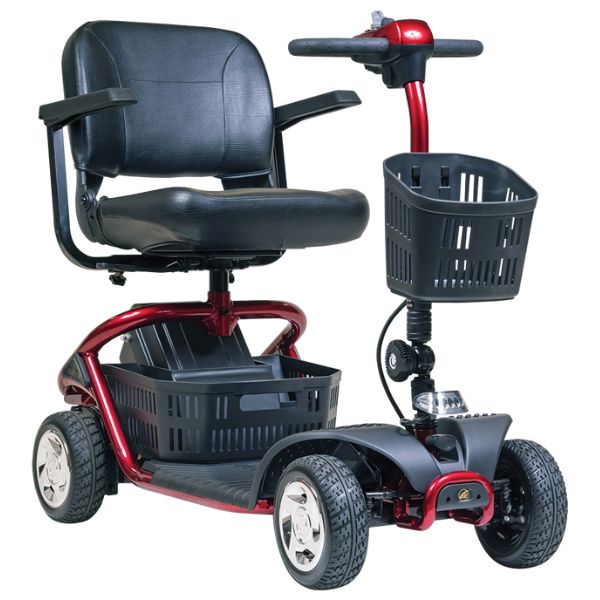 Golden Technologies LiteRider 4 Wheel Mobility Scooter GL141 - Lightweight Foldable Electric Scooter for Adults & Seniors - Indoor & Outdoor Use for Shopping, Travel, and Daily Mobility