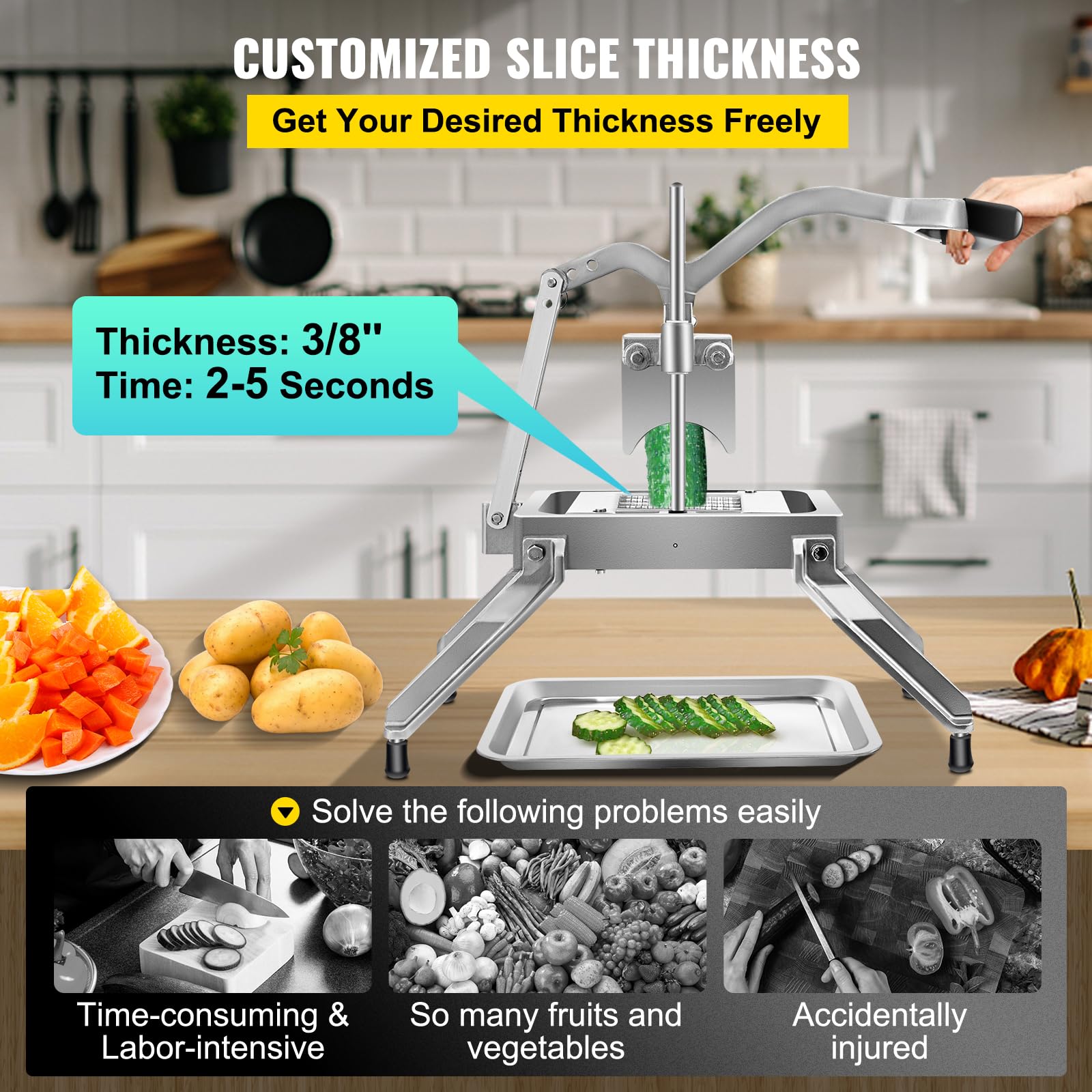 Happybuy Commercial Vegetable Fruit Dicer - 3/8