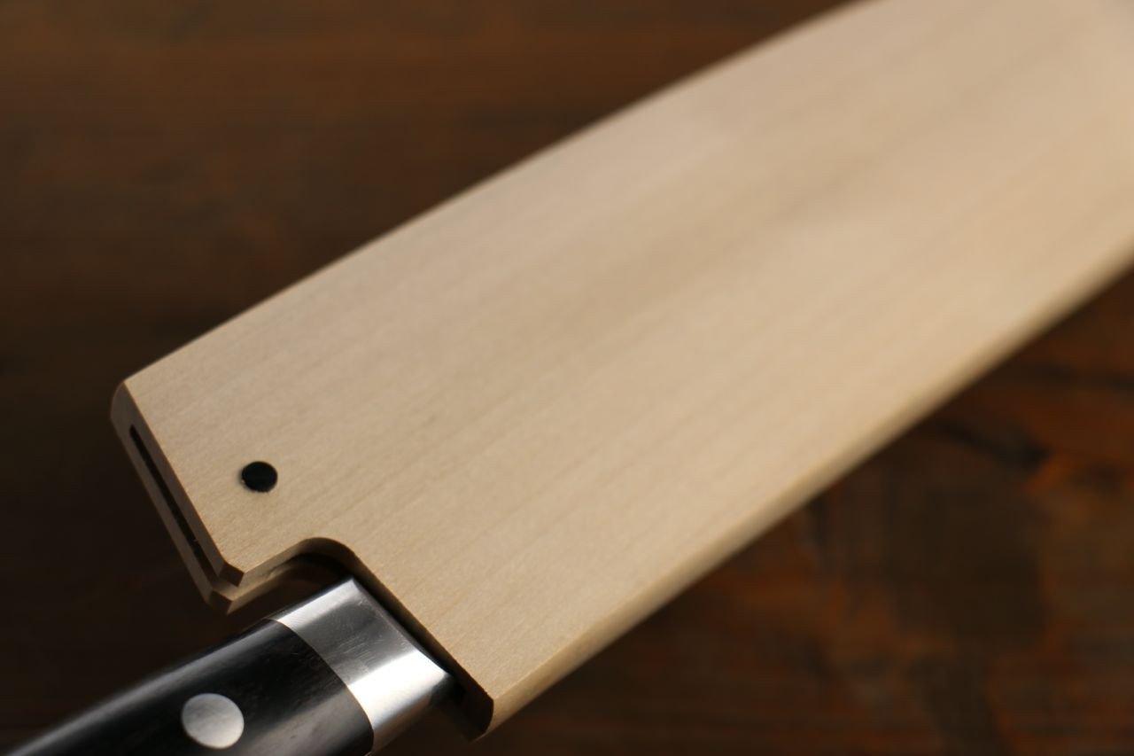 Premium Magnolia Saya Sheath for 165mm Santoku Knife - Handcrafted Plywood Pin & Nashiji Finish | Perfect for Japanese Kitchen Knives, Home Chefs & Gift Giving