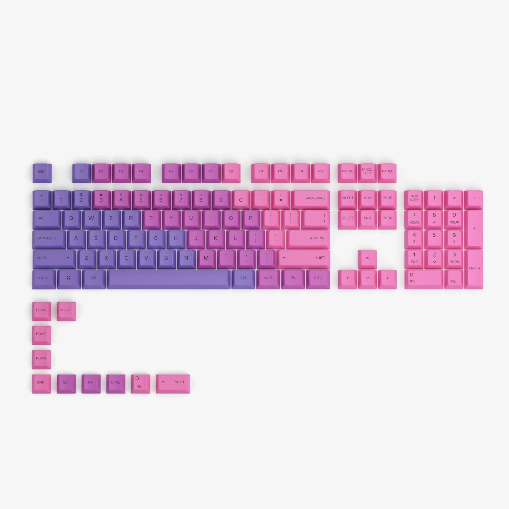 Premium GPBT Nebula V1 Dye-Sublimated Custom Keycaps - Colorful RGB Mechanical Keyboard Accessories for Gaming & Typing Enthusiasts - Perfect for PC, Mac, and Custom Builds