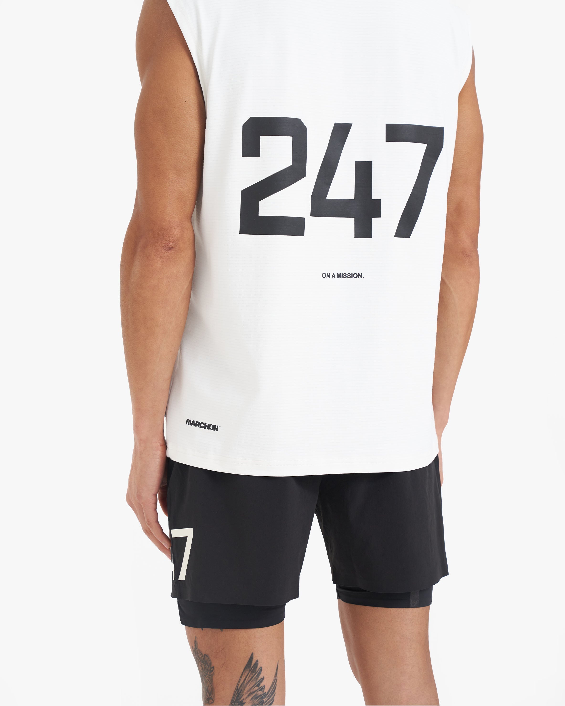 Team 247 Oversized Tank Top for Women - Marchon Flat White | Comfortable Loose Fit Casual Wear for Summer, Gym, Beach & Everyday Outfits