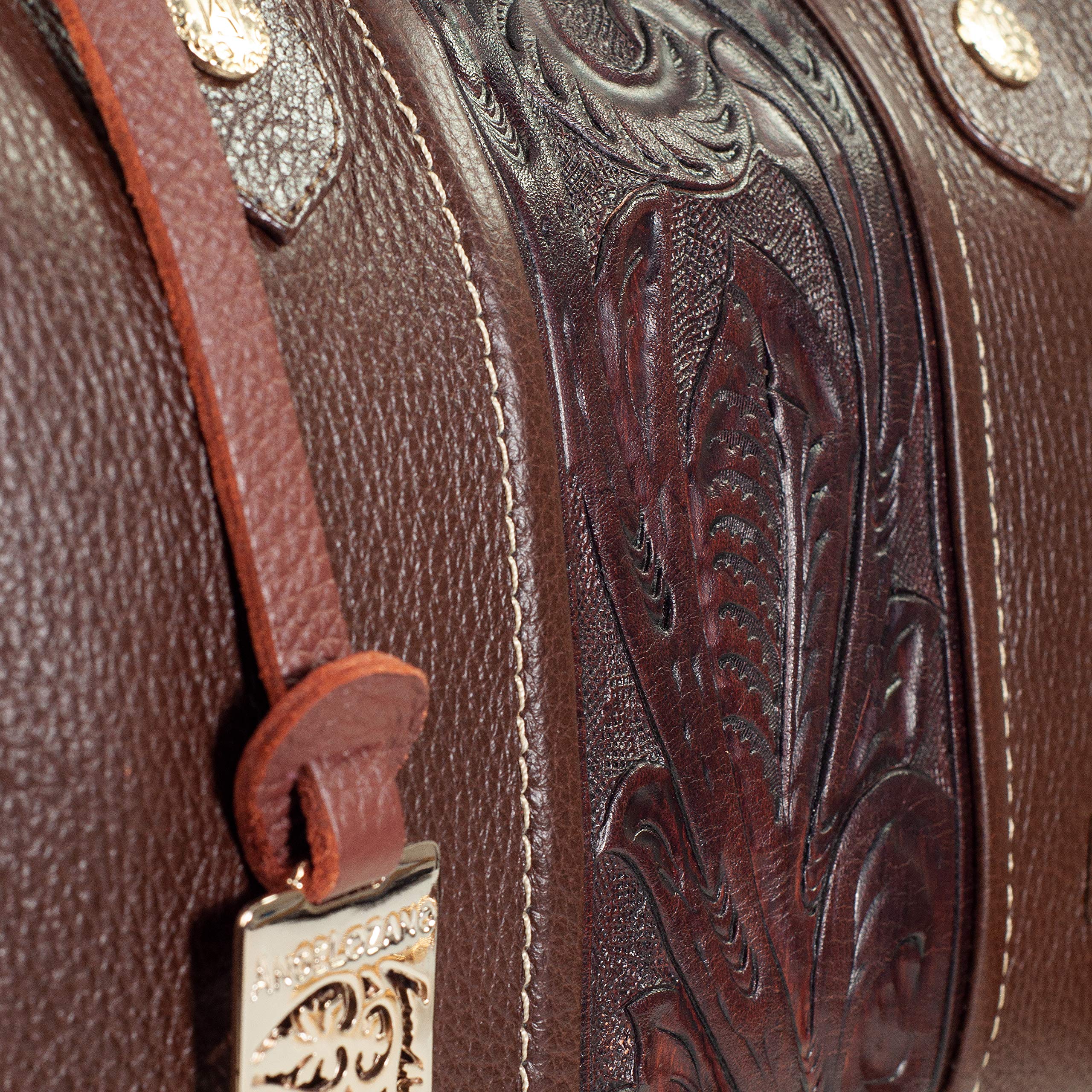 Premium Genuine Cowhide Leather Bowling Bag for Women - Handcrafted with Chiseled Band - Elegant Ladies Handbag for Bowling, Work & Evening Events