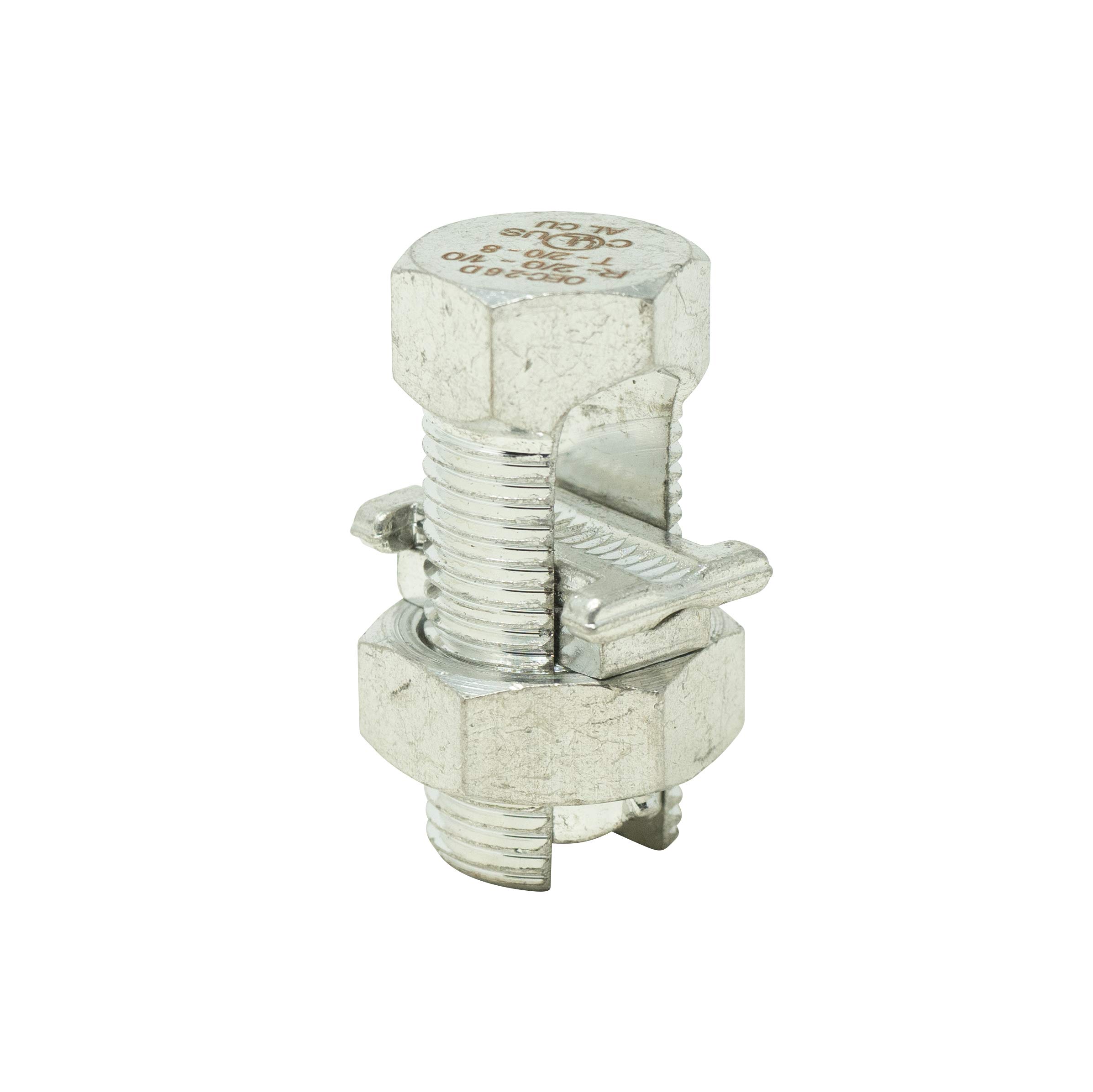 Southwire SB2/0-8CPD Split Bolt Connector - 1 Pack (2/0 STR-1/0 STR) - Dual-Rated for Copper & Aluminum Conductors - Gray - Ideal for Electrical Wiring, Panel Connections, and Industrial Applications