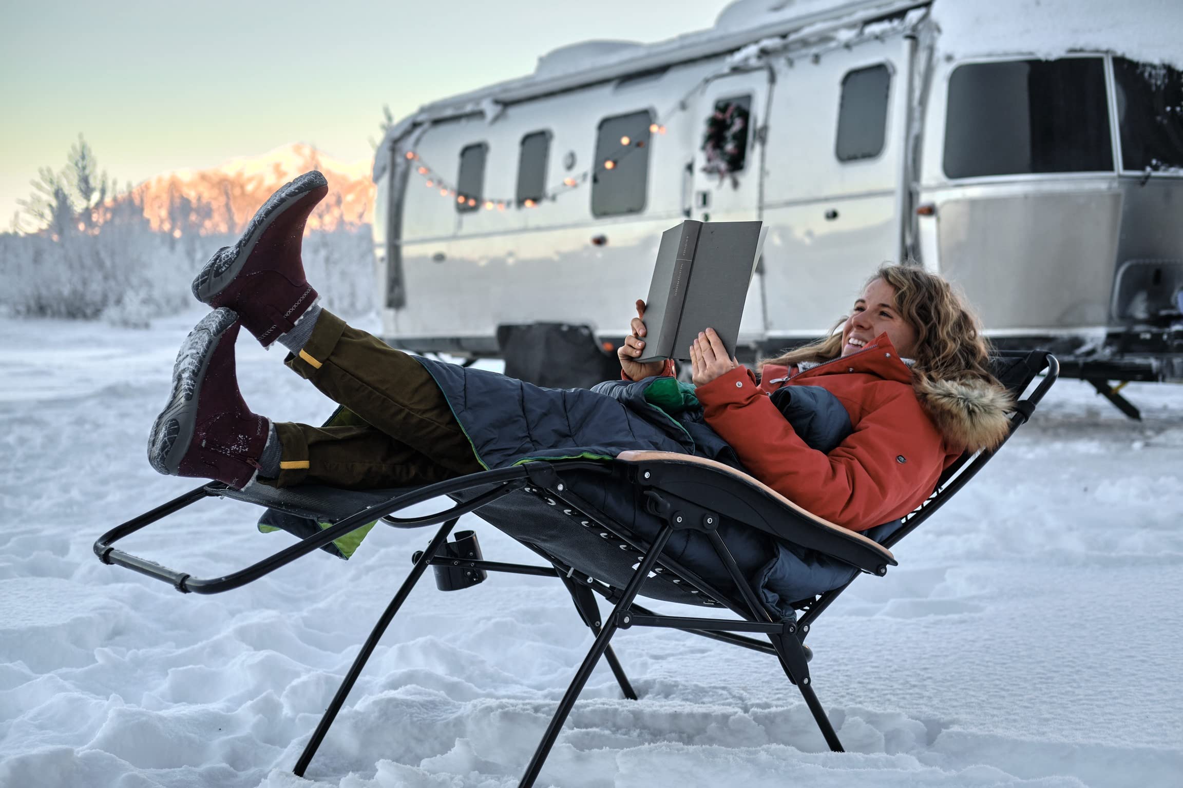 Portable Folding Travel Chair - Lounge Lizard Black Outdoor Camping & Beach Relaxation Chair