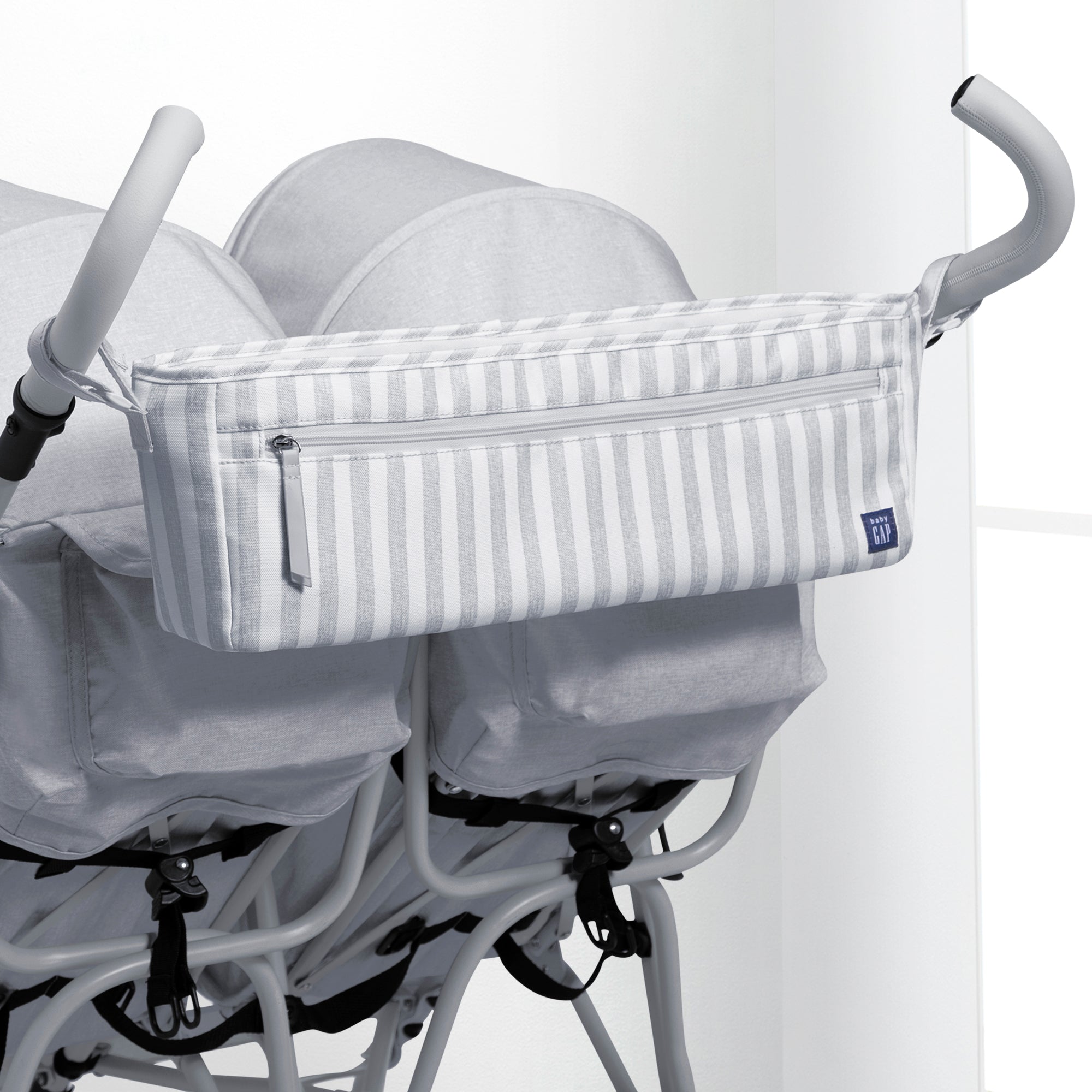 BabyGap Classic Parent Organizer for Double Stroller - Convenient Storage for Diapers, Bottles & Essentials - Perfect for Shopping, Travel & Family Outings
