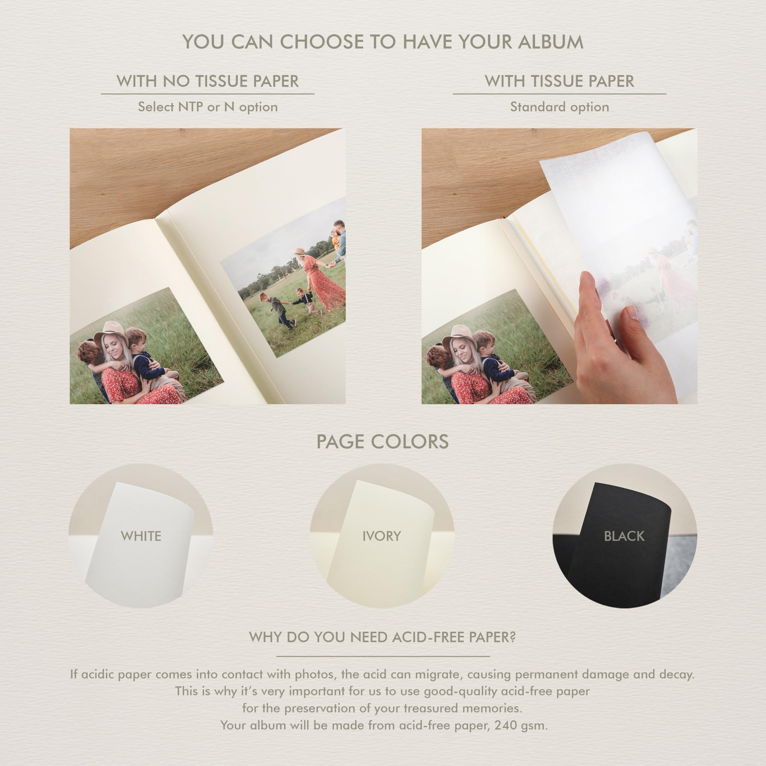 Premium Genuine Leather Wedding Photo Album - Custom Large Scrapbook for Anniversaries, Family Memories & Travel Photos | Personalized Leather Bound Picture Book for Couples, Parents & Photographers | Perfect for Weddings, Baby Showers & Gift Giving