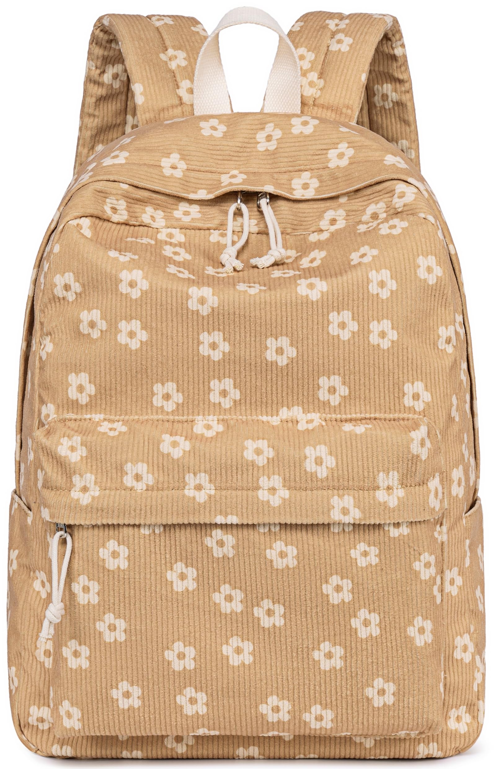 Bluboon Cute Corduroy Backpack for School - Lightweight Laptop Bookbag for Teen Girls & Women, Durable Kids Backpack for College, Work & Travel | Perfect Gift for Students & Professionals
