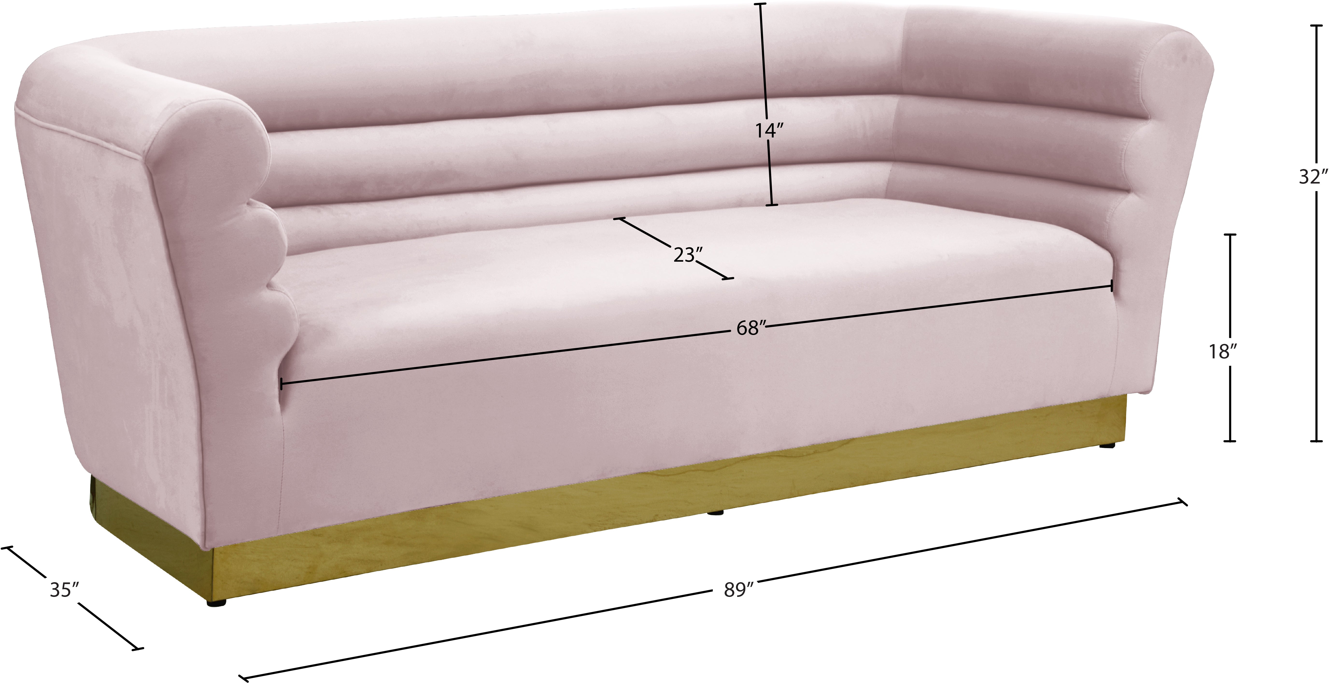 Luxury Bellini Velvet Sofa - Modern Plush Upholstered Couch for Living Room, Lounge & Home Decor - Soft Comfortable Sectional Sofa for Apartment, Dorm or Office