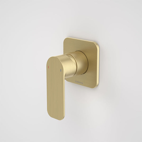 Caroma Luna Bath and Shower Mixer in Brushed Brass - Modern Bathroom Faucet for Spa-Like Shower Experience