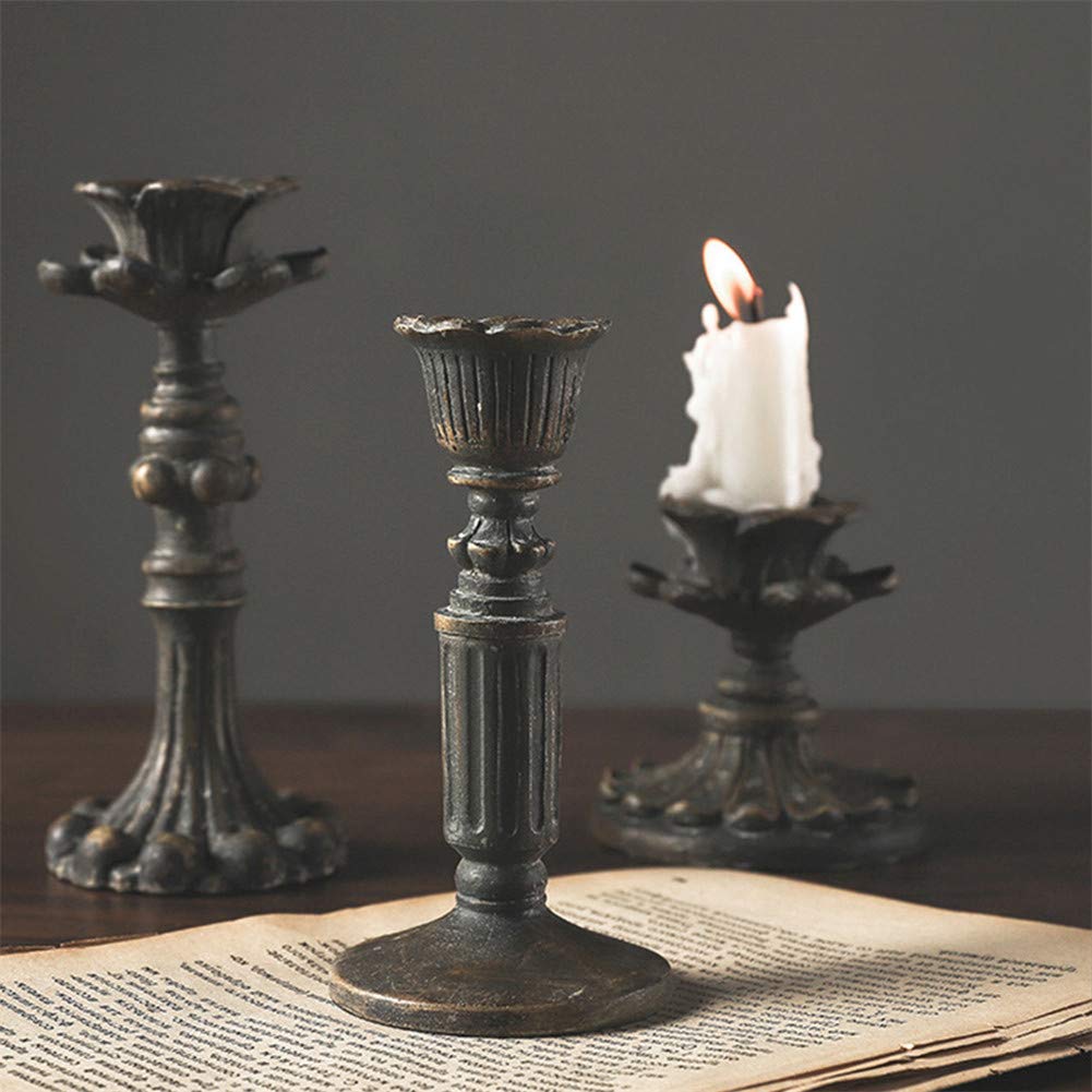 Vintage Candle Holder for Table - Romantic Wedding Decor & Home Decoration, Elegant Pillar Candle Stand for Living Room, Dining Room - Perfect for Romantic Dinners, Wedding Centerpieces & Cozy Home Ambiance