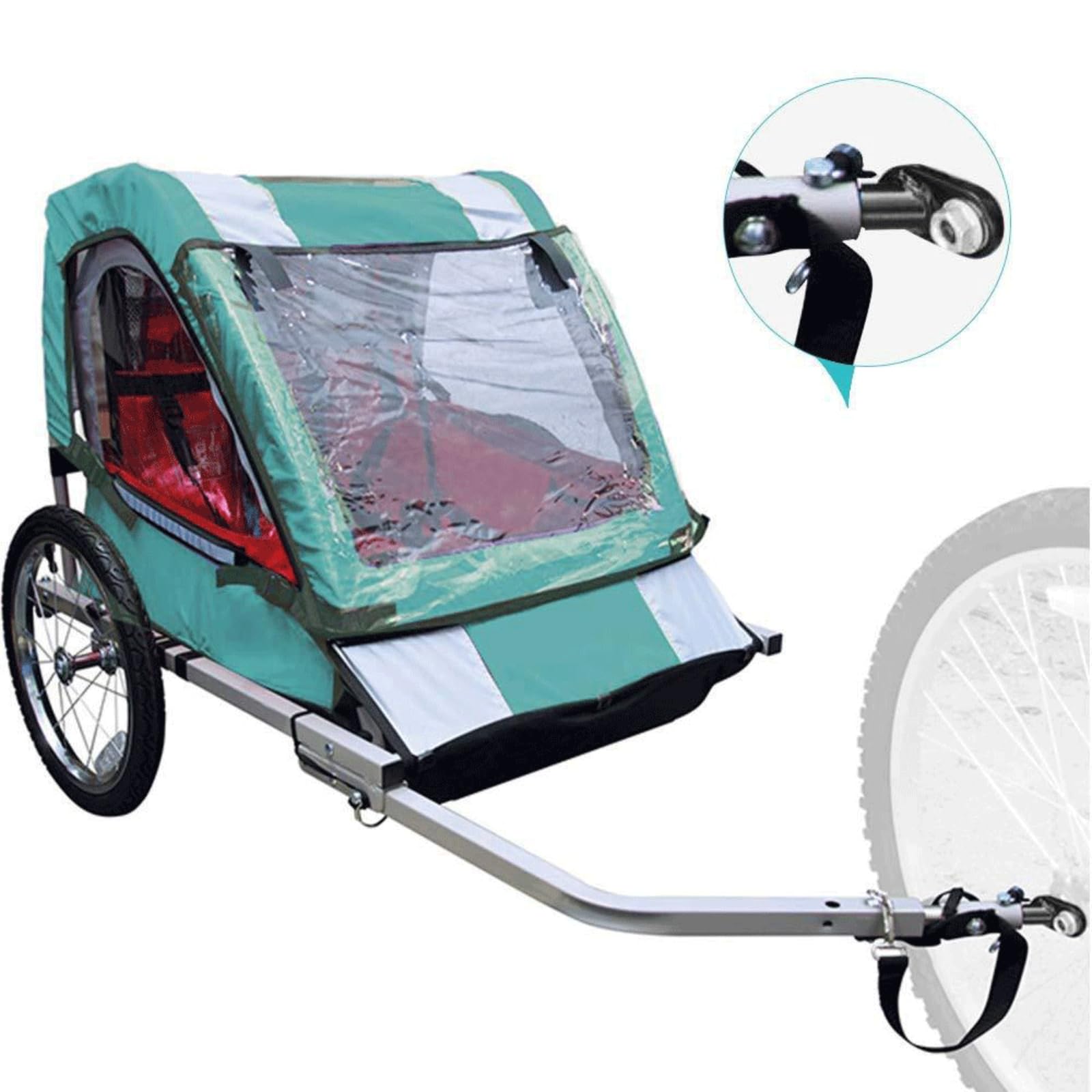 Metal Bike Trailer Hitch Connector - Universal Bicycle Coupler for Child, Cargo & Pet Trailers | Heavy-Duty Cycling Accessory | Perfect for Family Rides, Grocery Hauling & Pet Adventures (Set B)