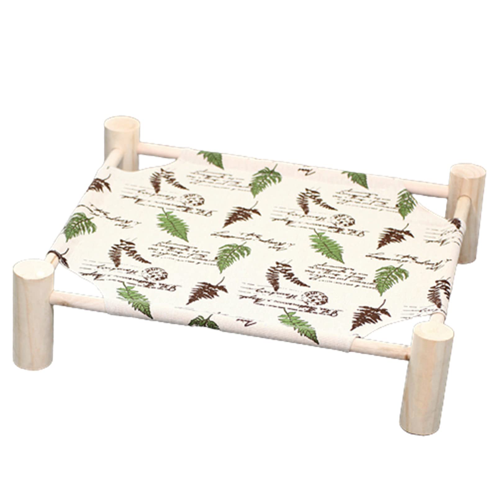 Elevated Wooden Pet Camp Bed - Detachable & Breathable Dog Bed for Summer, Puppy & Kitten - Durable Hammock Style with Easy Installation - Perfect for Indoor/Outdoor Use, Camping & Backyard Relaxation