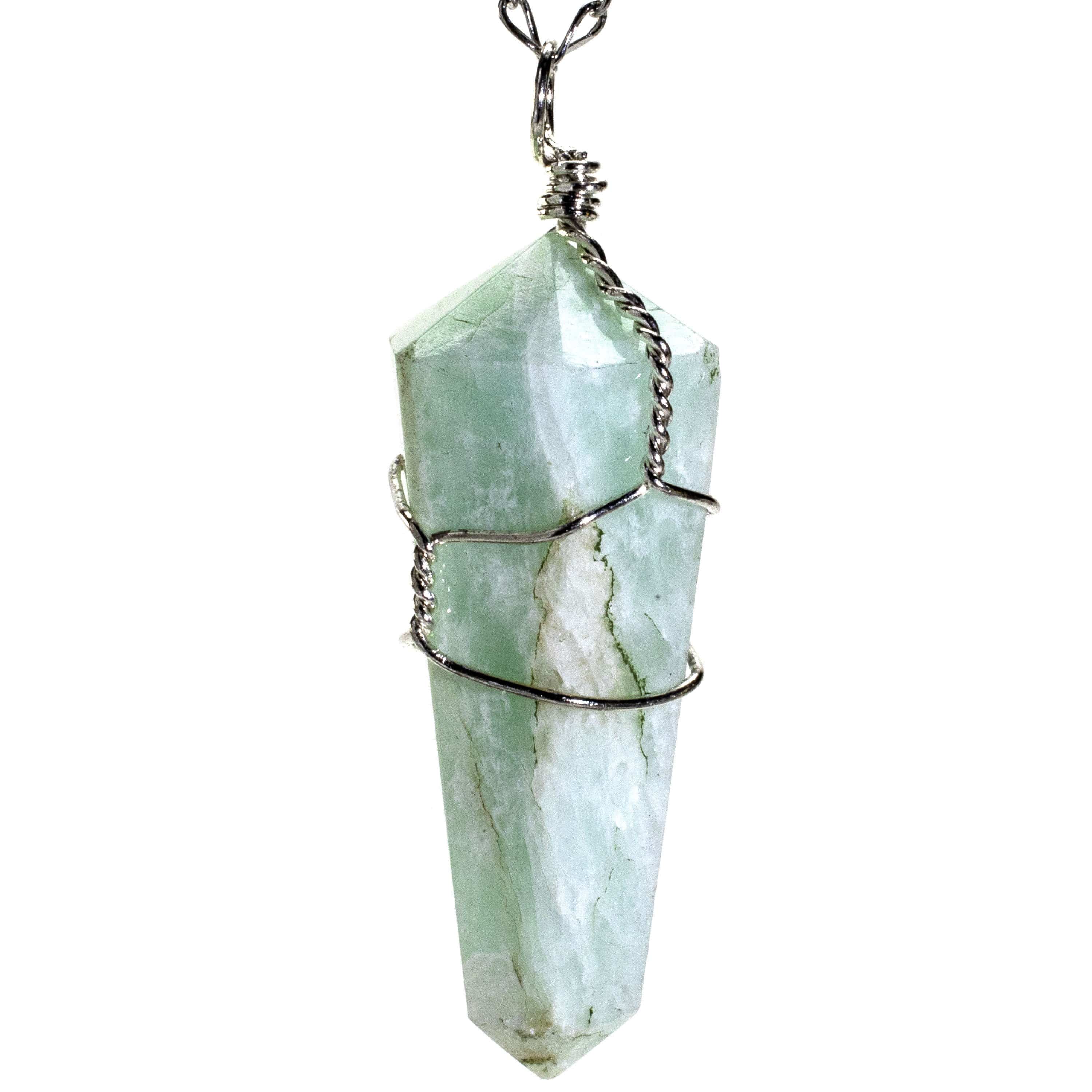 Amazonite Healing Stone Pendant Necklace - Natural Gemstone Jewelry for Chakra Balancing & Stress Relief - Perfect for Meditation, Yoga & Spiritual Healing