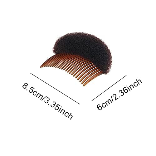AASA Front Base Puff Hair Accessories for Women & Girls | 2-Piece Set (20g, Black) | Perfect for Weddings, Prom, Parties & Special Occasions