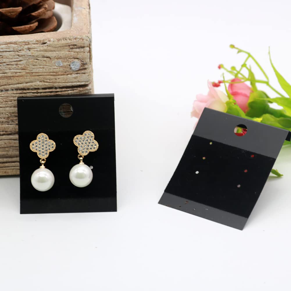 100 Pieces Velvet Earring Display Cards with Back Hooks - Jewelry Holder for Studs & Dangle Earrings - Perfect for Boutique, Craft Shows & Retail Store Organization