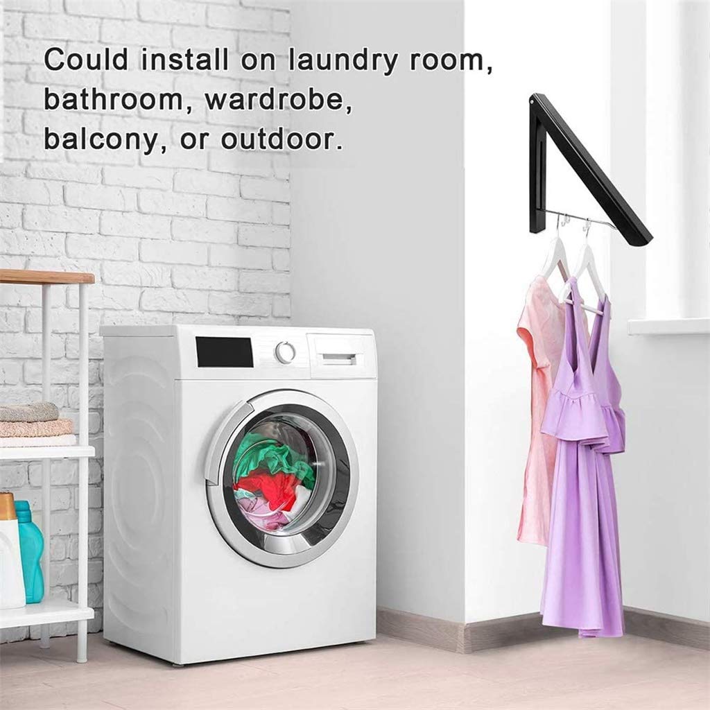 Retractable Wall Mounted Clothes Rack - Aluminum Alloy Drying Hanger for Laundry Room