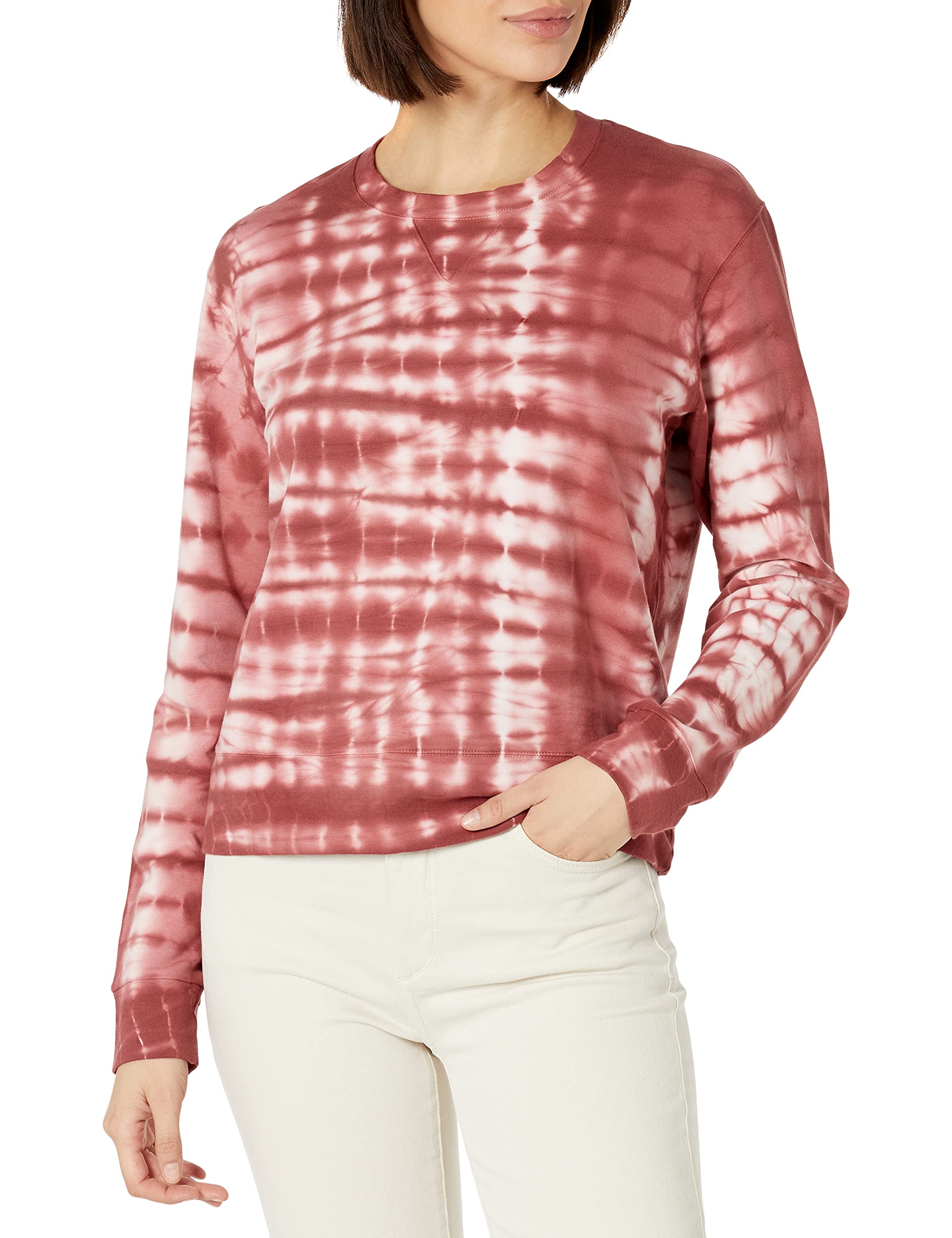 Monrow Women's Casual Fleece Sweatshirt - Soft & Cozy Pullover for Fall & Winter - Perfect for Lounge, Workout & Streetwear Fashion