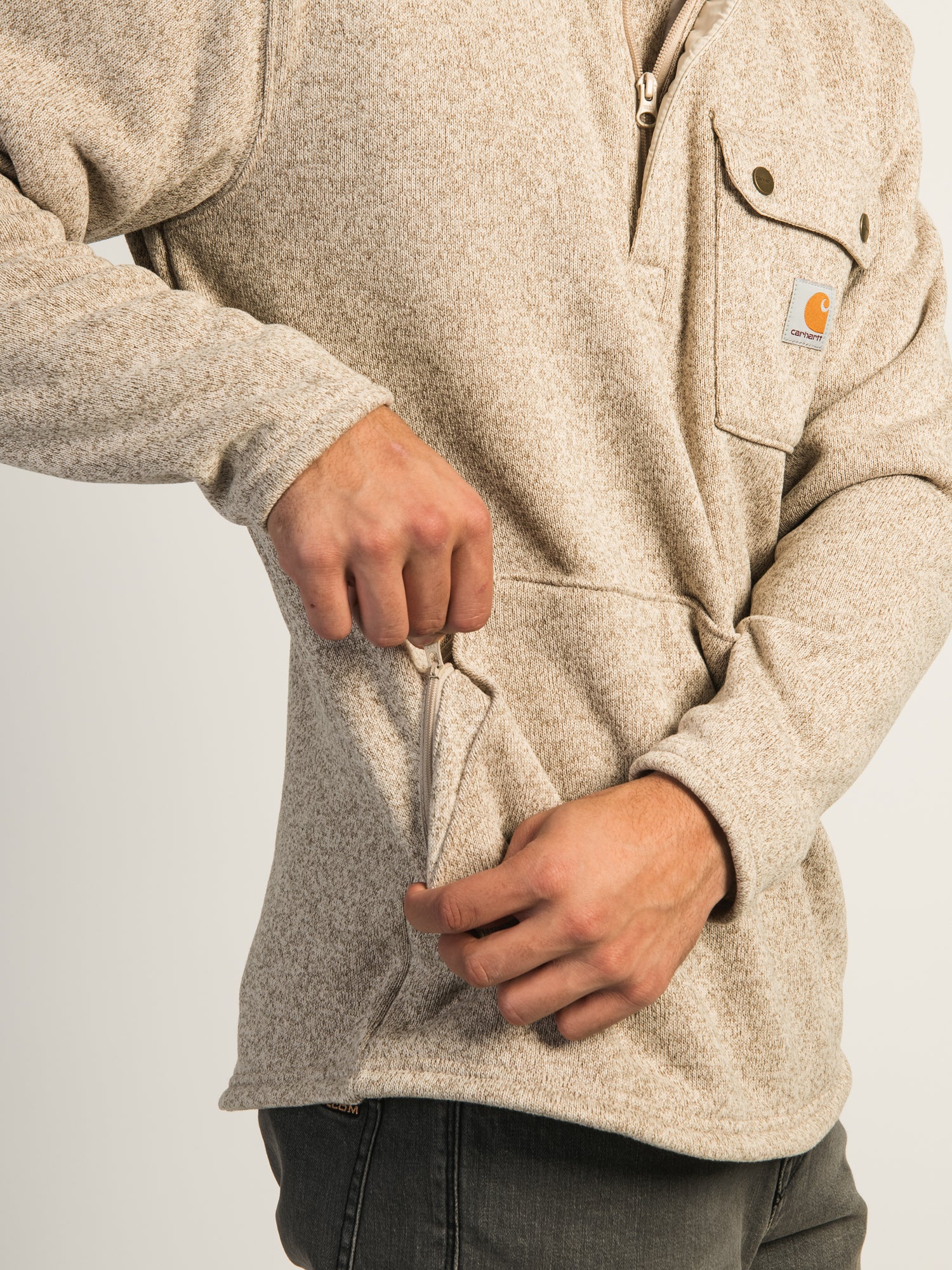 Carhartt Relaxed Fit Midweight Quarter Zip Fleece Pullover - Warm & Comfortable for Work, Outdoor Activities & Casual Wear