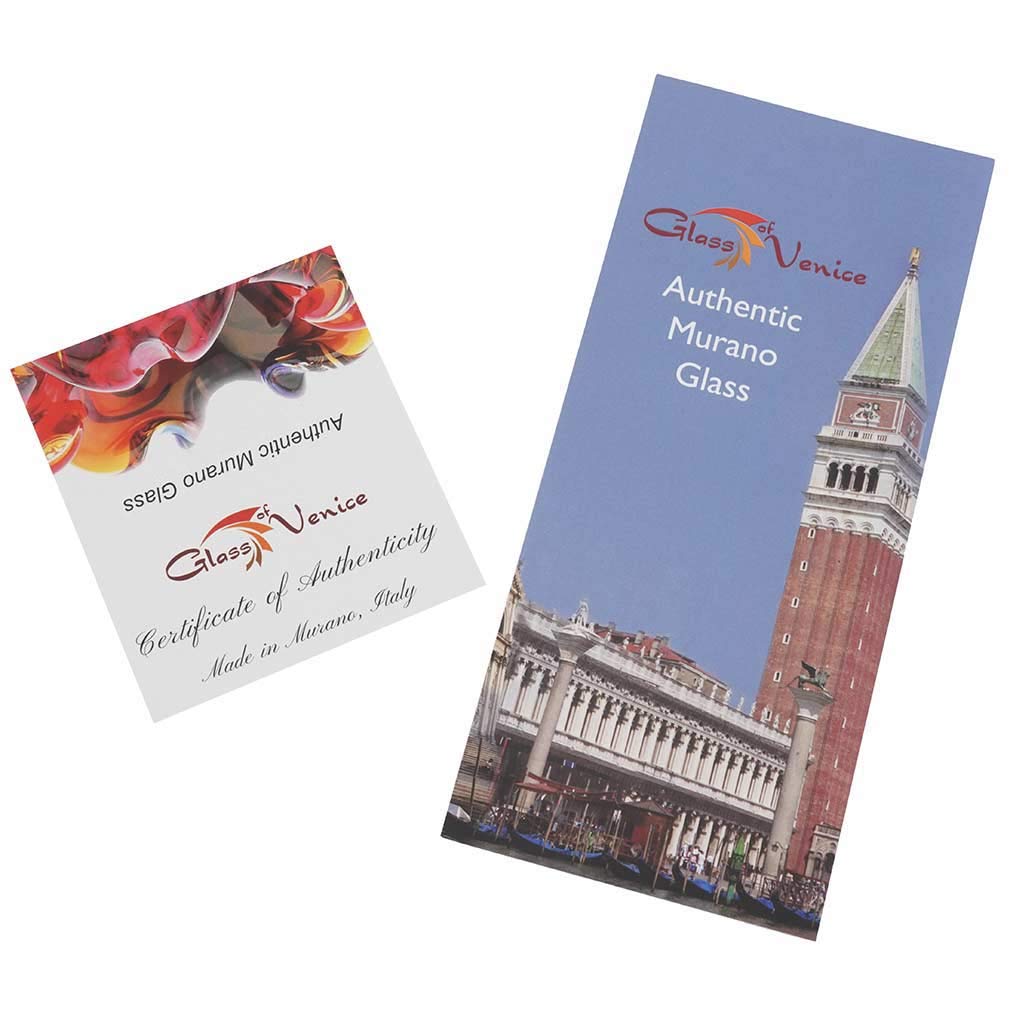GlassOfVenice Authentic Murano Glass Photo Frame - Ducale Red & White Design - 4x6 Inch Picture Frame - Perfect for Wedding Photos, Home Decor & Italian Gift Ideas