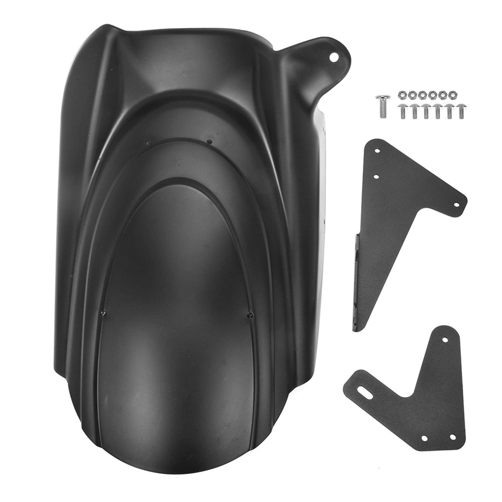 RKRLJX Black Motorcycle Rear Hugger Fender Mudguard Splash Guard for Kawasaki Versys 650 KLE650 (2014-2020) - Perfect for Off-Road & Wet Weather Protection