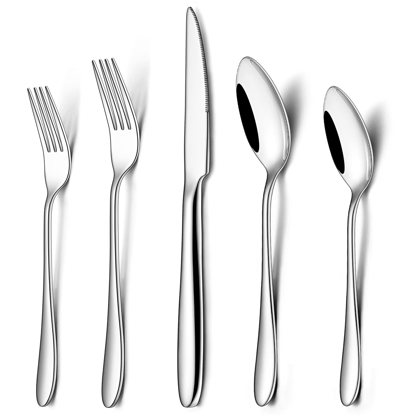 20-Piece Stainless Steel Flatware Set for 4 - Mirror Polished Silverware Cutlery Set for Home, Kitchen, Hotel & Restaurant - Dishwasher Safe - Perfect for Dinner Parties, Weddings & Everyday Dining