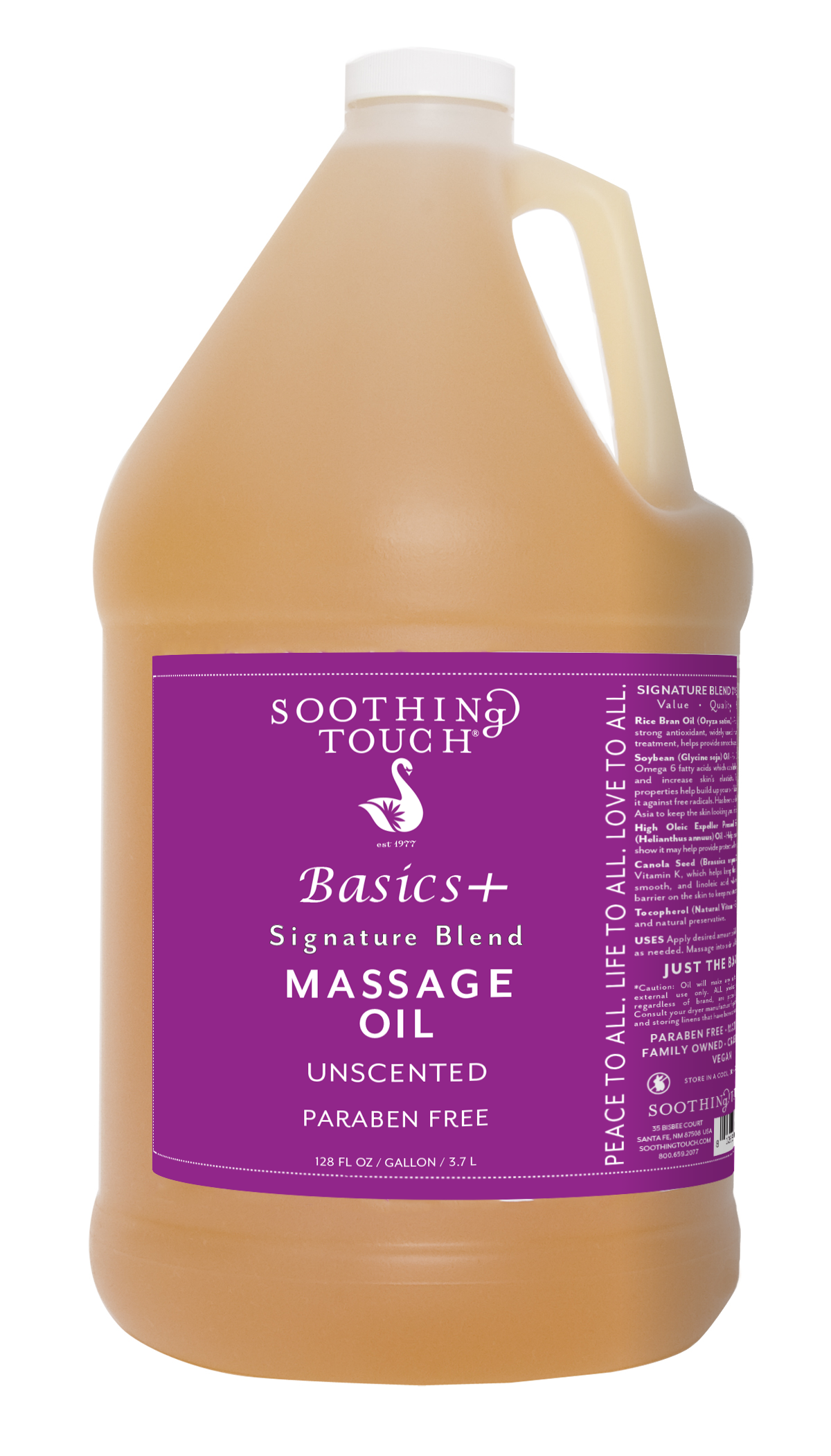 Premium Signature Blend Massage Oil - 1 Gallon Bulk Size for Professional Spa & Home Use - Relaxing Aromatherapy Massage Oil for Couples, Therapists & Self Care