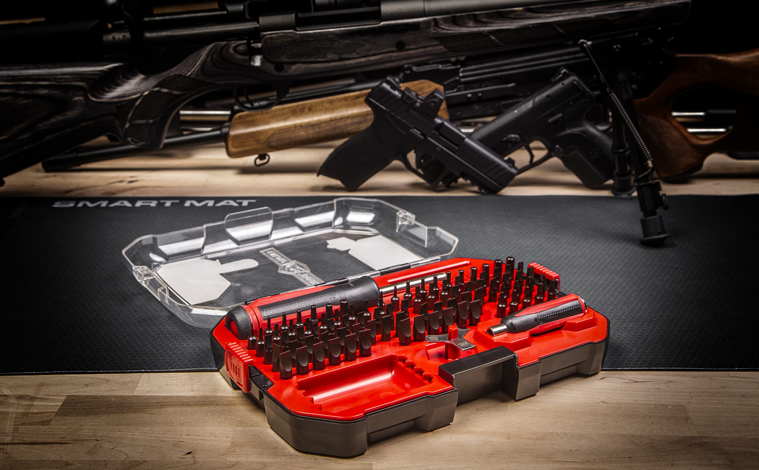 Real Avid 90-Piece Precision Screwdriver Set for Gun Cleaning & Maintenance | Professional Magnetic Bit Driver with LED Light, Hex, Phillips & Torx Bits | Complete Gunsmithing Tool Kit with Turret Tool & Storage Case | Perfect for Firearm Repair, Tactical Gear Maintenance & DIY Gunsmith Projects