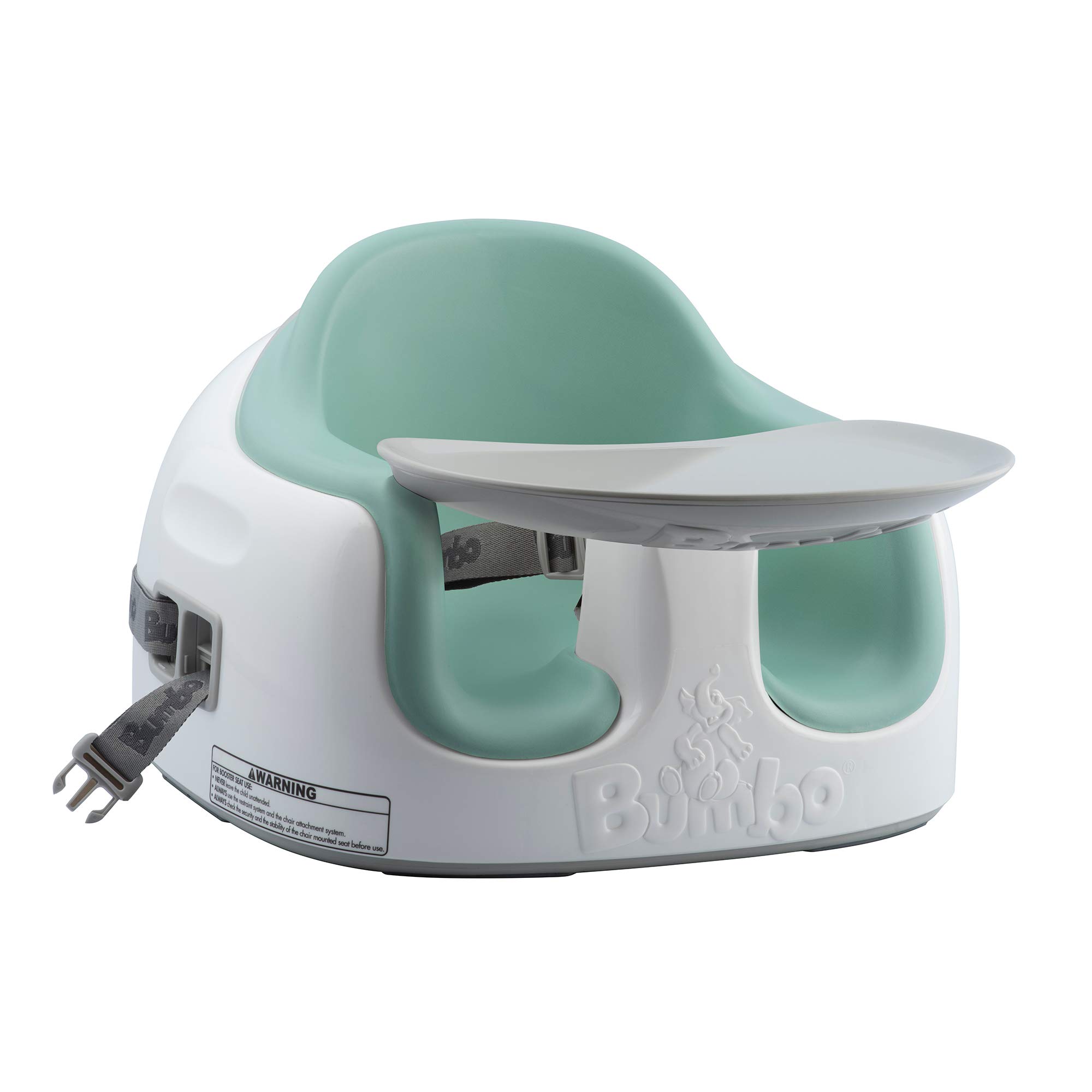 Bumbo Adjustable Height 3-in-1 Multi-Function Baby Seat - Non-Slip Booster High Chair for Toddlers with Removable Tray, Perfect for Feeding, Playtime & Learning (2-Pack, Hemlock) - Ideal for Home, Restaurant & Travel Use