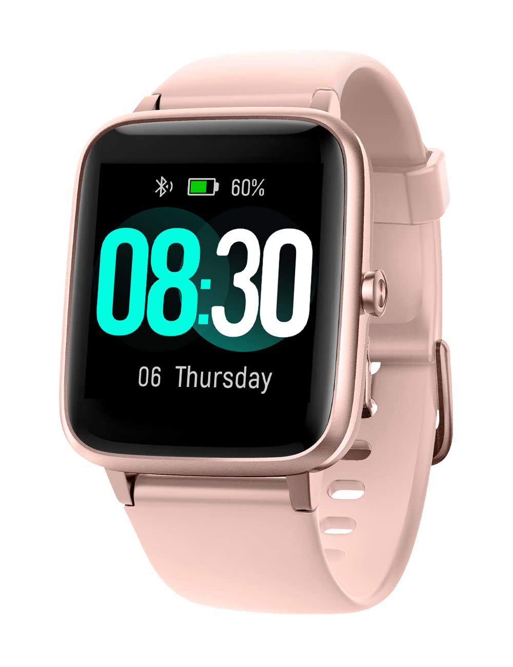 GRV Smart Watch for Women - IP68 Waterproof Fitness Tracker with Heart Rate Monitor, Sleep Tracking, Step & Calorie Counter - Compatible with iOS & Android Phones (Pink) | Perfect for Workouts, Running, Swimming & Daily Activity Tracking