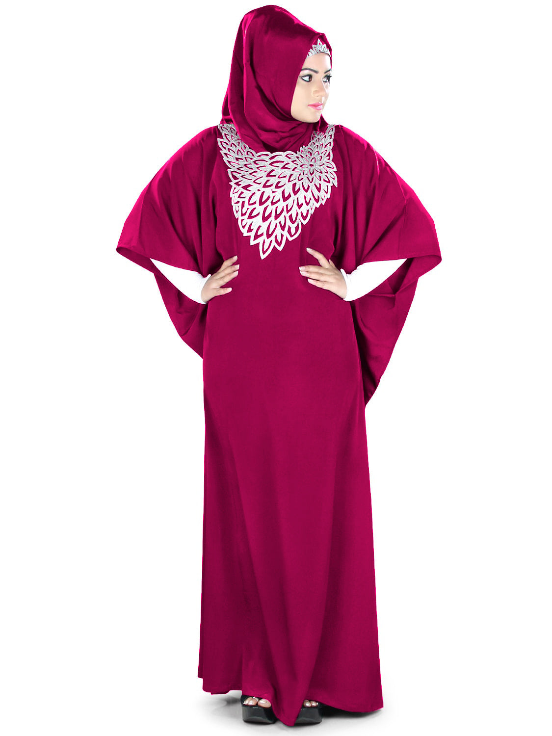 Stylish Aimen Kaftan Dress for Women - Elegant Flowy Maxi Dress with Embroidery - Perfect for Beach, Vacation & Boho Fashion