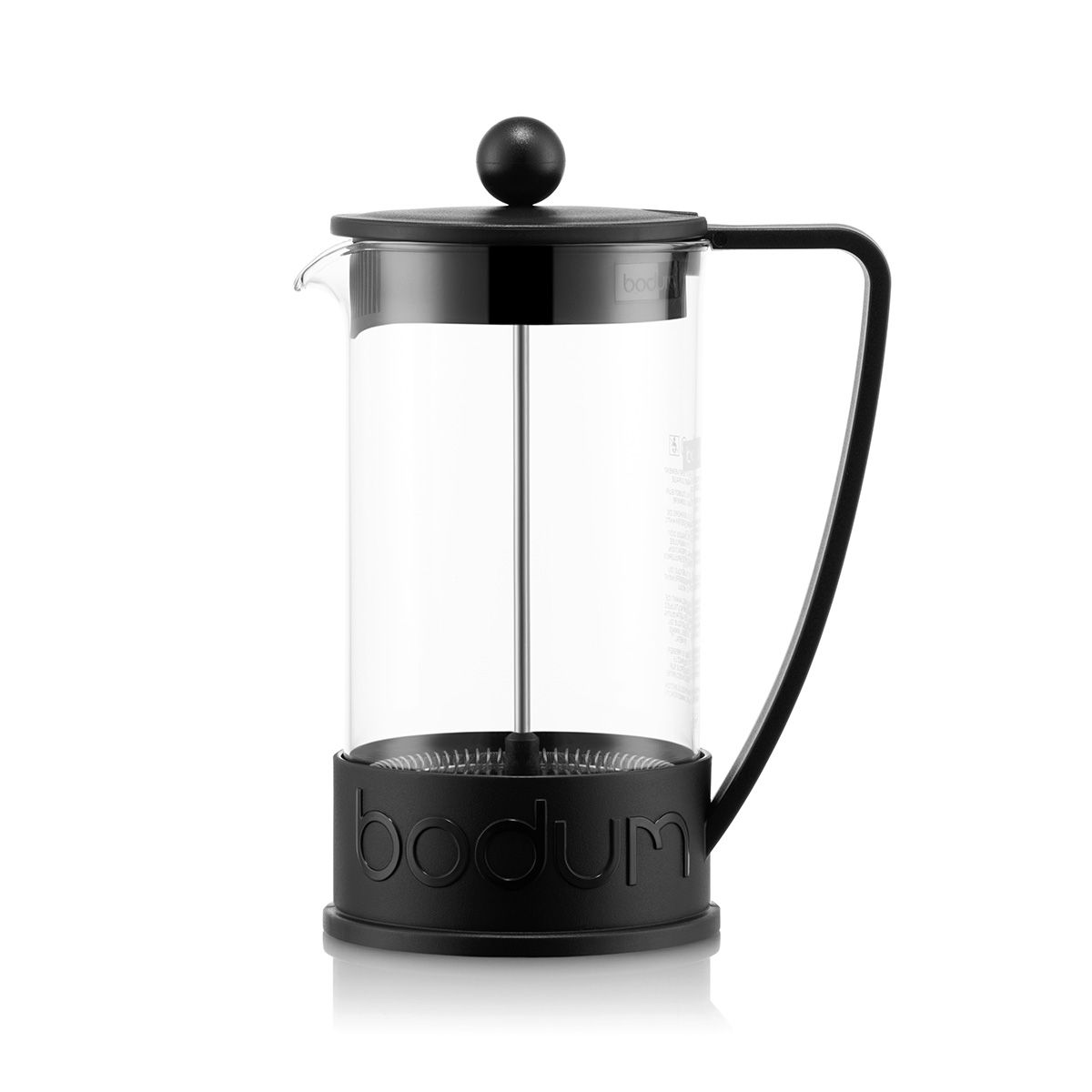 Bodum Brazil French Press Coffee Maker - 8 Cup (1.0L / 34oz) Stainless Steel Coffee Press for Home, Office & Camping - Perfect for Brewing Rich, Flavorful Coffee