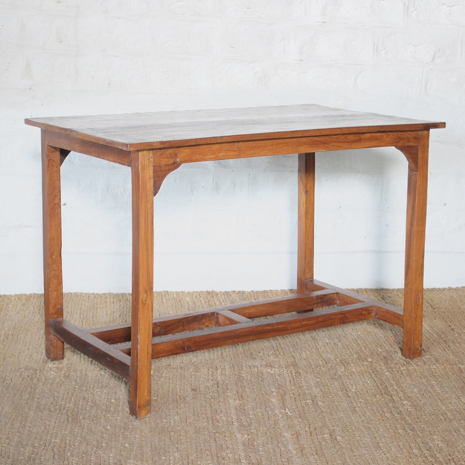 Premium Bhumat Teak Wood Dining Table - Solid Teak Wood Furniture for Indoor & Outdoor Use - Perfect for Patio, Garden, Dining Room, and Restaurant Decor