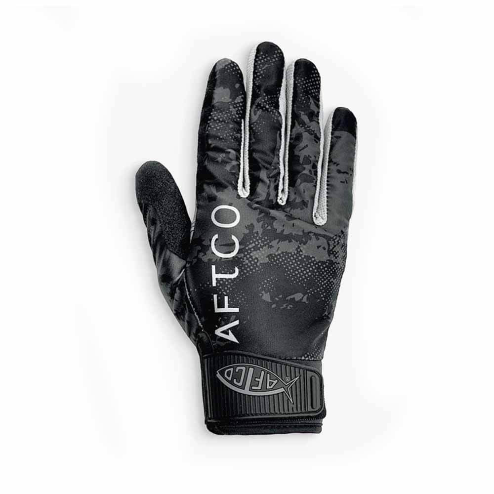 Aftco Black Storm Camo JigPro Fishing Gloves - Saltwater & Freshwater Fishing Gear for Anglers - Perfect for Offshore, Inshore, and Kayak Fishing