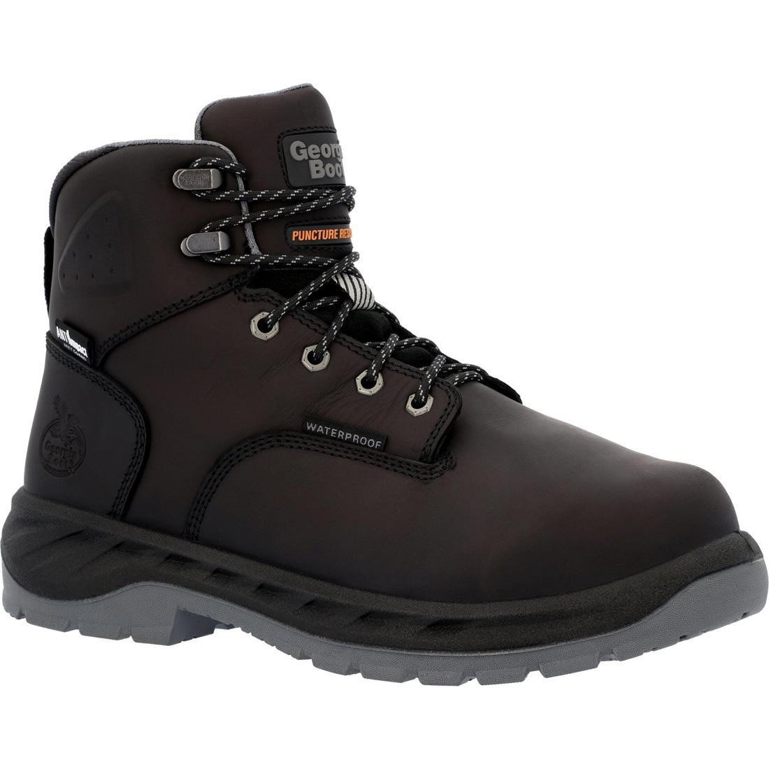 OT Internal Metatarsal Alloy Toe Puncture Resistant Work Boots for Men - Safety Steel Toe Shoes for Construction, Warehouse & Industrial Work - OSHA Compliant Protective Footwear