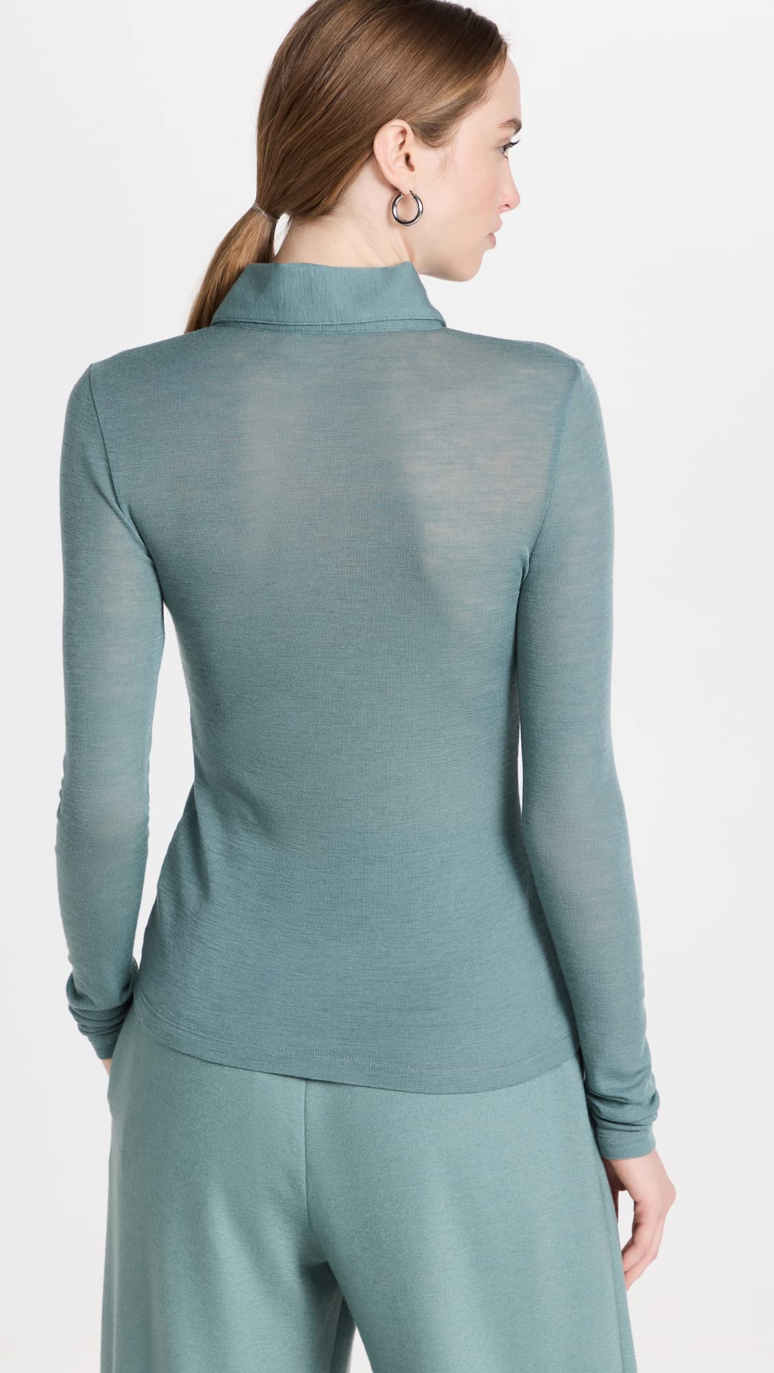 Vince Women's Long Sleeve Polo Shirt - Soft Cotton Classic Fit Casual Top for Work & Everyday Wear | Perfect for Office, Business Meetings & Weekend Outings