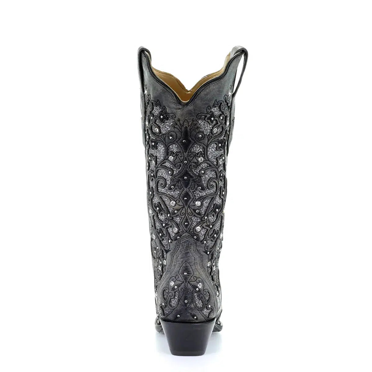 A3672 Women's Corral Grey Western Cowgirl Leather Tall Boots - Stylish & Comfortable for Rodeo, Horseback Riding & Country Fashion