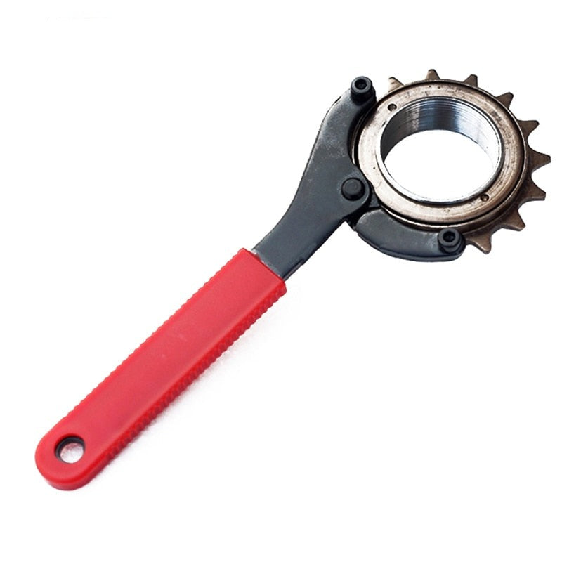 Adjustable Carbon Steel Bike Wrench - Chainwheel Crank Puller & Bottom Bracket Wrench for Bicycle Axle Removal - Professional Cycling Tool for Bike Maintenance & Repair - Perfect for Home Mechanics & Bike Shops